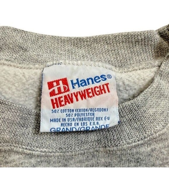 Vintage 90's Bugs Bunny Size Large Hanes Warner Bros Embroidered Sweatshirt - Picture 3 of 7